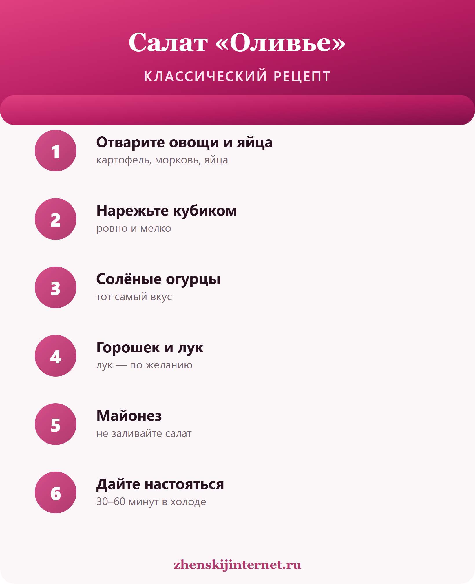 Салат Оливье: классический рецепт