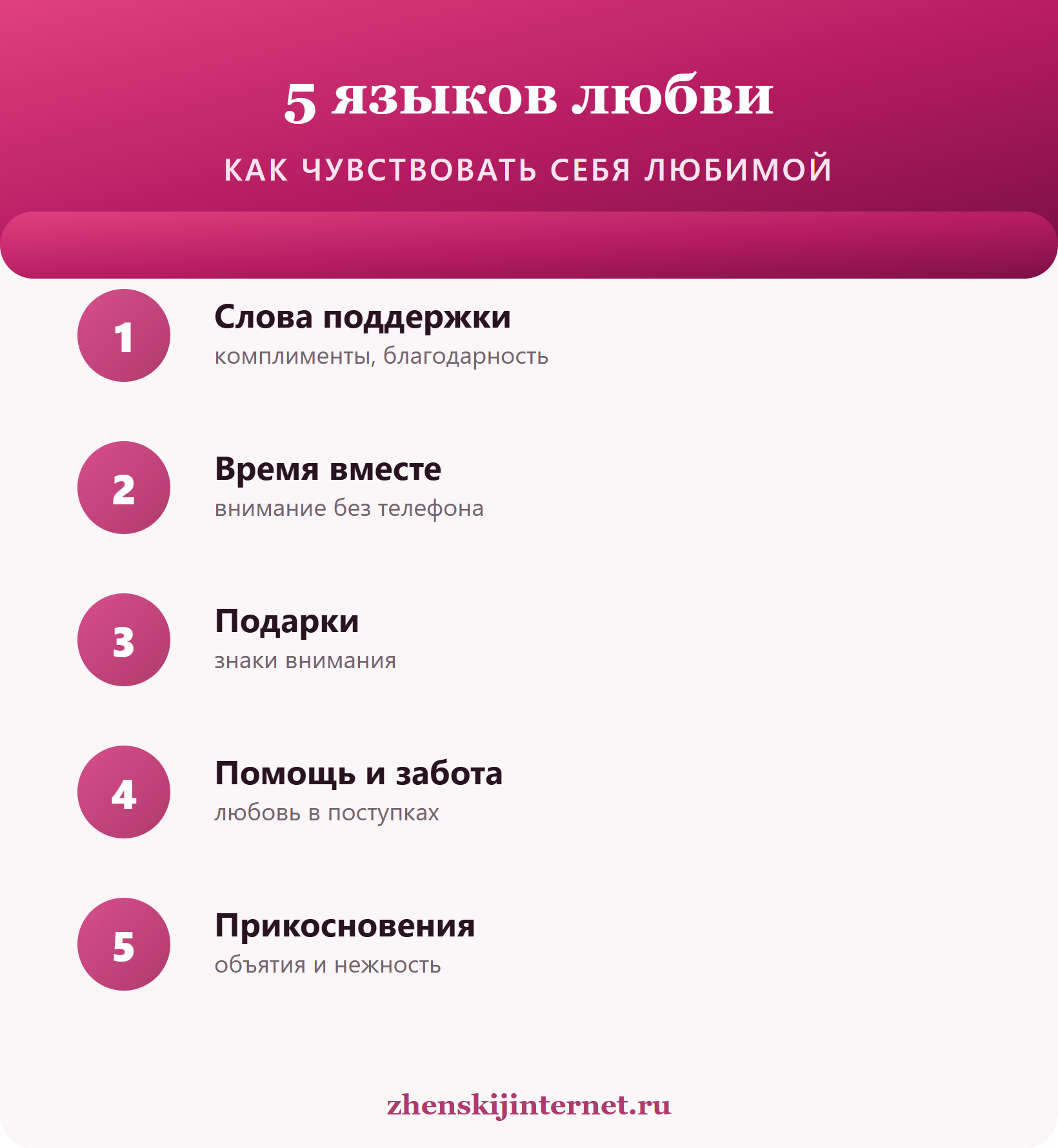 5 языков любви